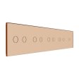 2 Tipke & 2 Tipke & 2 Tipke & 2 Tipke & 1 Tipka Stakleni Panel - zlatni