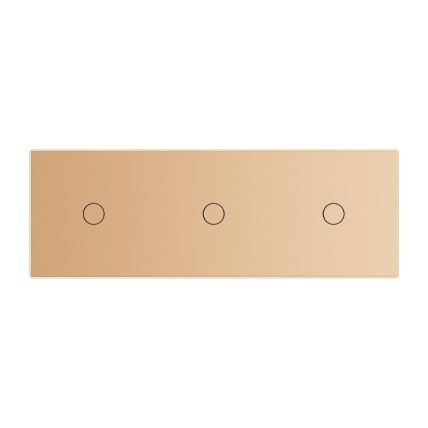 1 Tipka & 1 Tipka & 1 Tipka Stakleni Panel - zlatni