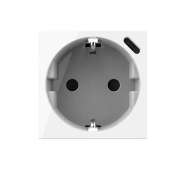 Modul / EU utičnica 16A + USB-C 18W - bijela