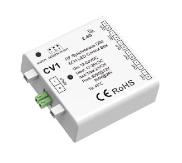 LED Kontrol BOX 6CH RF+senzor CV1