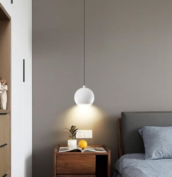 Stropna viseća LED svjetiljka Snaga 5W 3000K- biserno crna