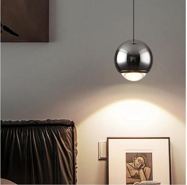 Stropna viseća LED svjetiljka Snaga 5W 3000K- biserno crna