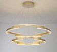 Stropna visilica RING fi400+600- 4000K- 75W- zlatna