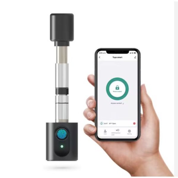 Pamenta cilindar brava - APP Tuya+ bluetooth+ otisak+ IC kartica+ ključ- crna