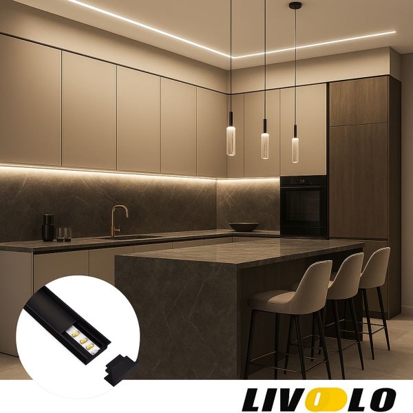 ALUMINIJSKI PROFIL S KRILCIMA C021-B - CRNI 