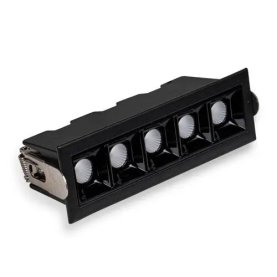 Ugradbena LED svjetiljka-ravna točkasta dimabilna Snaga 5*2W 3000K - crna
