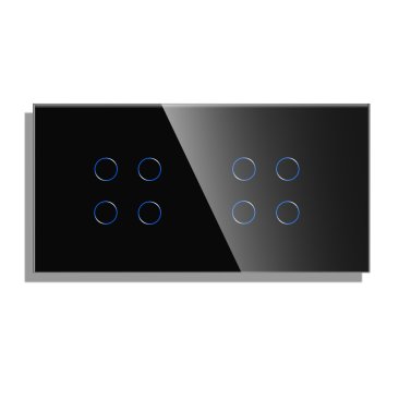 Dvostruki stakleni panel 8g(4+4) 86*157- crna