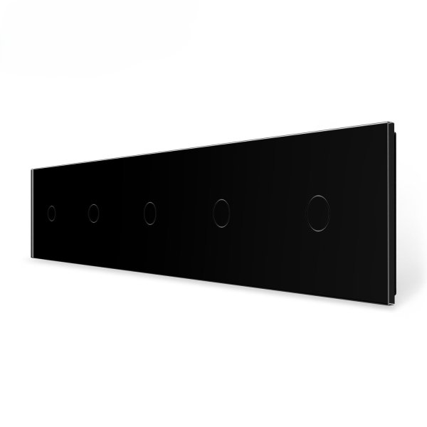 1 Tipka & 1 Tipka & 1 Tipka & 1 Tipka & 1 Tipka Stakleni Panel - crni