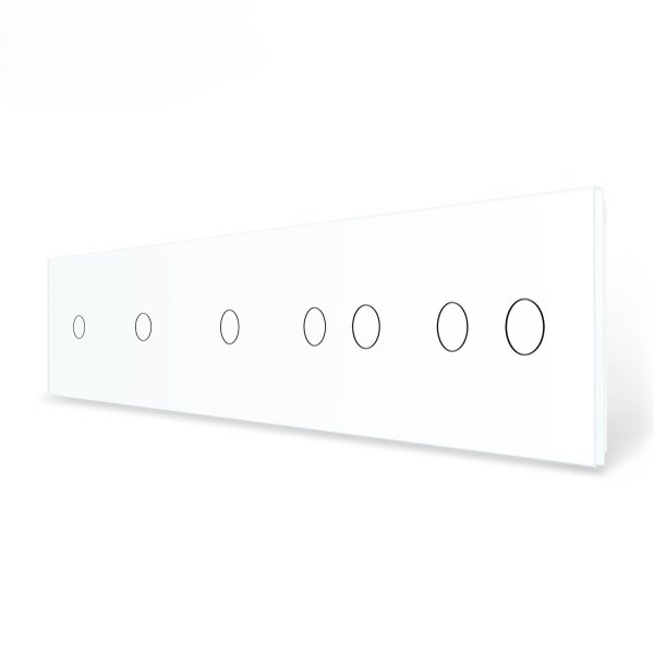 1 Tipka & 1 Tipka & 1 Tipka & 2 Tipke & 2 Tipke Stakleni Panel - bijeli