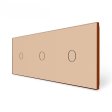 1 Tipka & 1 Tipka & 1 Tipka Stakleni Panel - zlatni