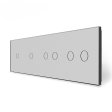 1 Tipka & 1 Tipka & 2 Tipke  & 2 Tipke Stakleni Panel - sivi