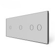 1 Tipka & 1 Tipka & 2 Tipke Stakleni Panel - sivi