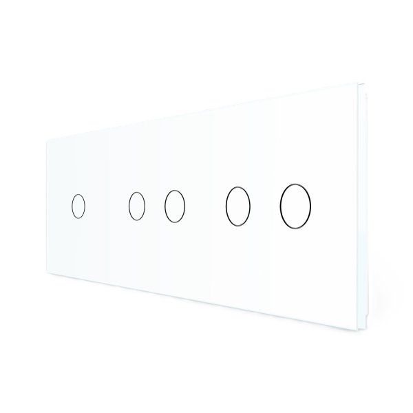 1 Tipka & 2 Tipke & 2 Tipke Stakleni Panel  - bijeli