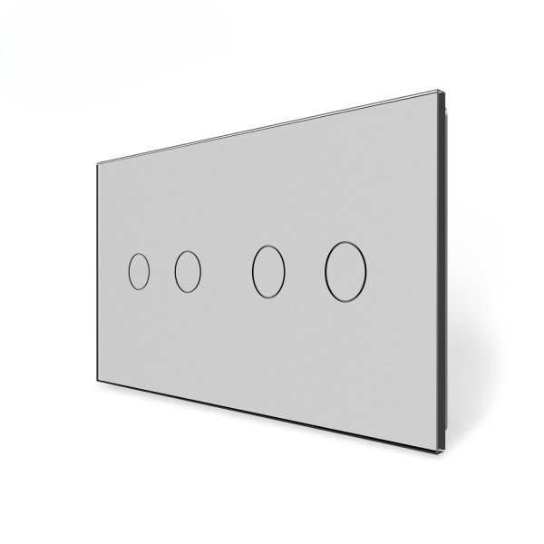 2 Tipke & 2 Tipke Stakleni Panel - sivi