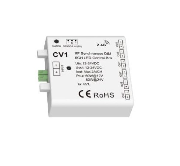 LED Kontrol BOX 6CH RF+senzor CV1