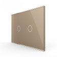US 2 Tipke Stakleni panel - zlatni
