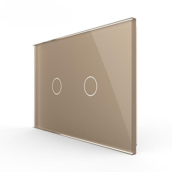 US 2 Tipke Stakleni panel - zlatni
