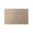 US 2 Tipke Stakleni panel - zlatni