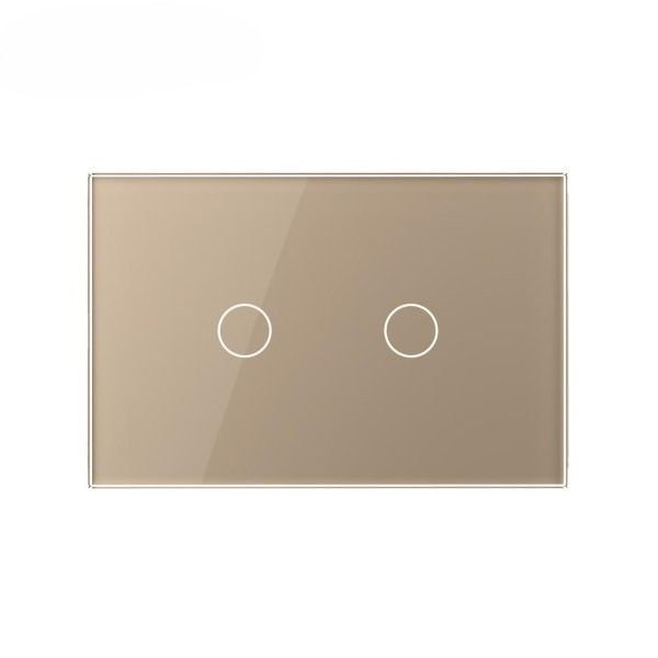 US 2 Tipke Stakleni panel - zlatni