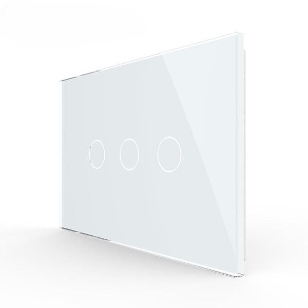 US 3 Tipke Stakleni panel - bijeli