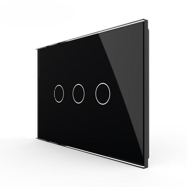 US 3 Tipke Stakleni panel - crni