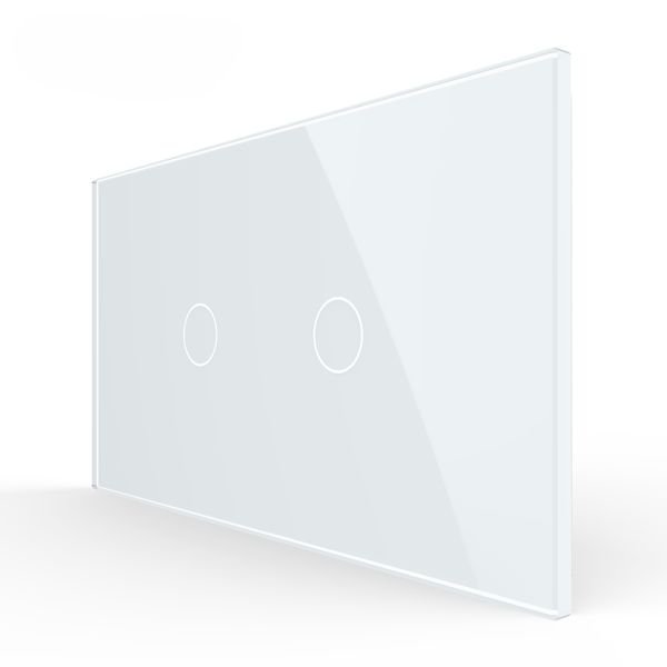 Stakleni Panel 4M 1 Tipka & 1 Tipka - bijeli