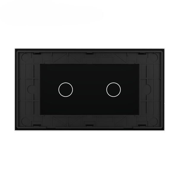Stakleni Panel 4M 1 Tipka & 1 Tipka - crni