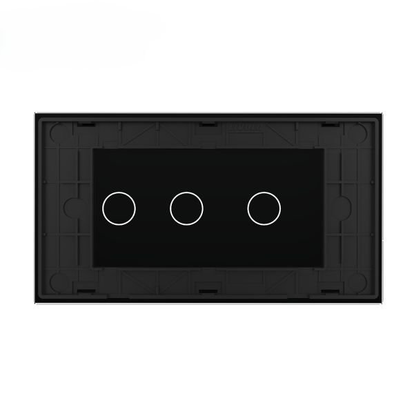 Stakleni Panel 4M 1 Tipka & 2 Tipke - crni