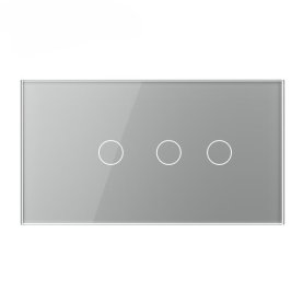Stakleni Panel 4M 1 Tipka & 2 Tipke - sivi