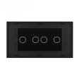 Stakleni Panel 4M 2 Tipke & 2 Tipke - crni