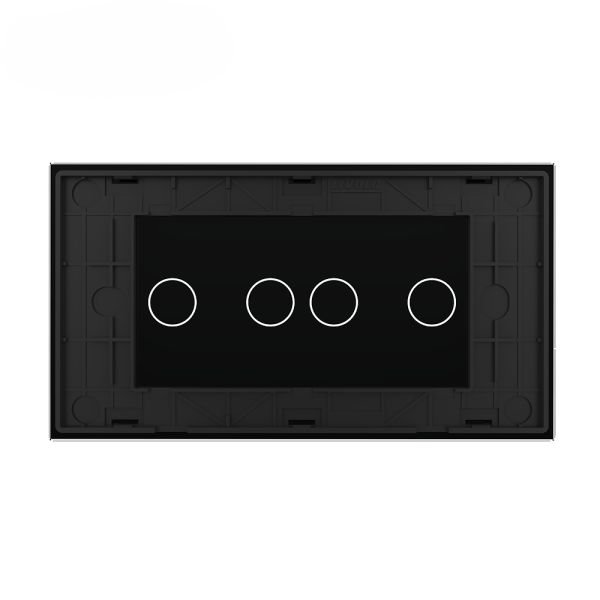 Stakleni Panel 4M 2 Tipke & 2 Tipke - crni