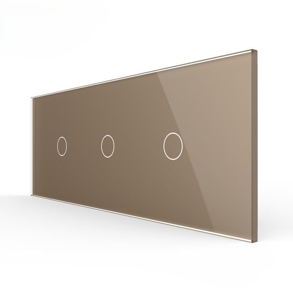 Stakleni Panel 7M 1 Tipka & 1 Tipka & 1 Tipka - zlatni