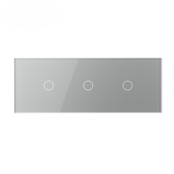 Stakleni Panel 7M 1 Tipka & 1 Tipka & 1 Tipka - sivi