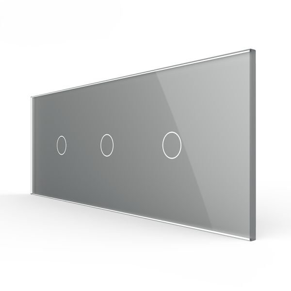 Stakleni Panel 7M 1 Tipka & 1 Tipka & 1 Tipka - sivi