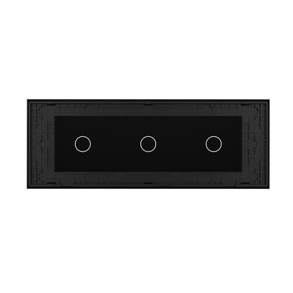 Stakleni Panel 7M 2 Tipke & 2 Tipke & 1 Tipka - crni