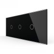 Stakleni Panel 7M 2 Tipke & 2 Tipke & 1 Tipka - crni