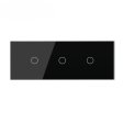 Stakleni Panel 7M 2 Tipke & 2 Tipke & 1 Tipka - crni