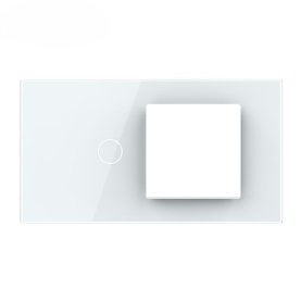 Stakleni Panel 4M 1 Tipka & 1 Okvir - bijeli