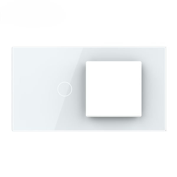 Stakleni Panel 4M 1 Tipka & 1 Okvir - bijeli