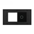 Stakleni Panel 4M 1 Tipka & 1 Okvir - crni