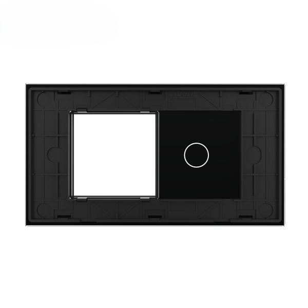 Stakleni Panel 4M 1 Tipka & 1 Okvir - crni