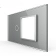 Stakleni Panel 4M 1 Tipka & 1 Okvir - sivi