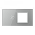 Stakleni Panel 4M 1 Tipka & 1 Okvir - sivi