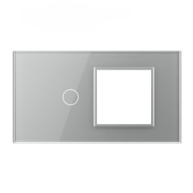 Stakleni Panel 4M 1 Tipka & 1 Okvir - sivi