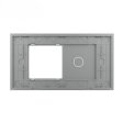 Stakleni Panel 4M 1 Tipka & 1 Okvir - sivi