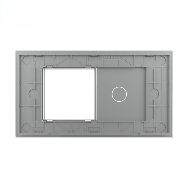 Stakleni Panel 4M 1 Tipka & 1 Okvir - sivi