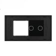 Stakleni Panel 4M 2 Tipke & 1 Okvir - crni