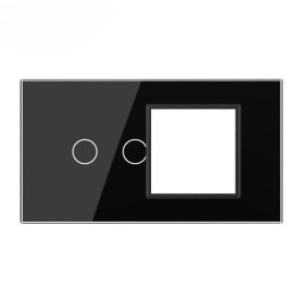 Stakleni Panel 4M 2 Tipke & 1 Okvir - crni