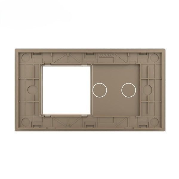 Stakleni Panel 4M 2 Tipke & 1 Okvir - zlatni