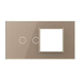 Stakleni Panel 4M 2 Tipke & 1 Okvir - zlatni
